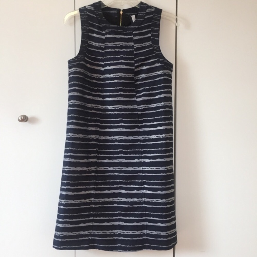 Kensie One Piece Navy stripped Knee High Dress
